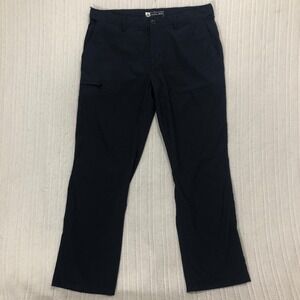 LB Tech Classic Fit Pants Navy Blue 38x32 Nylon Spandex Cargo Zip Pocket